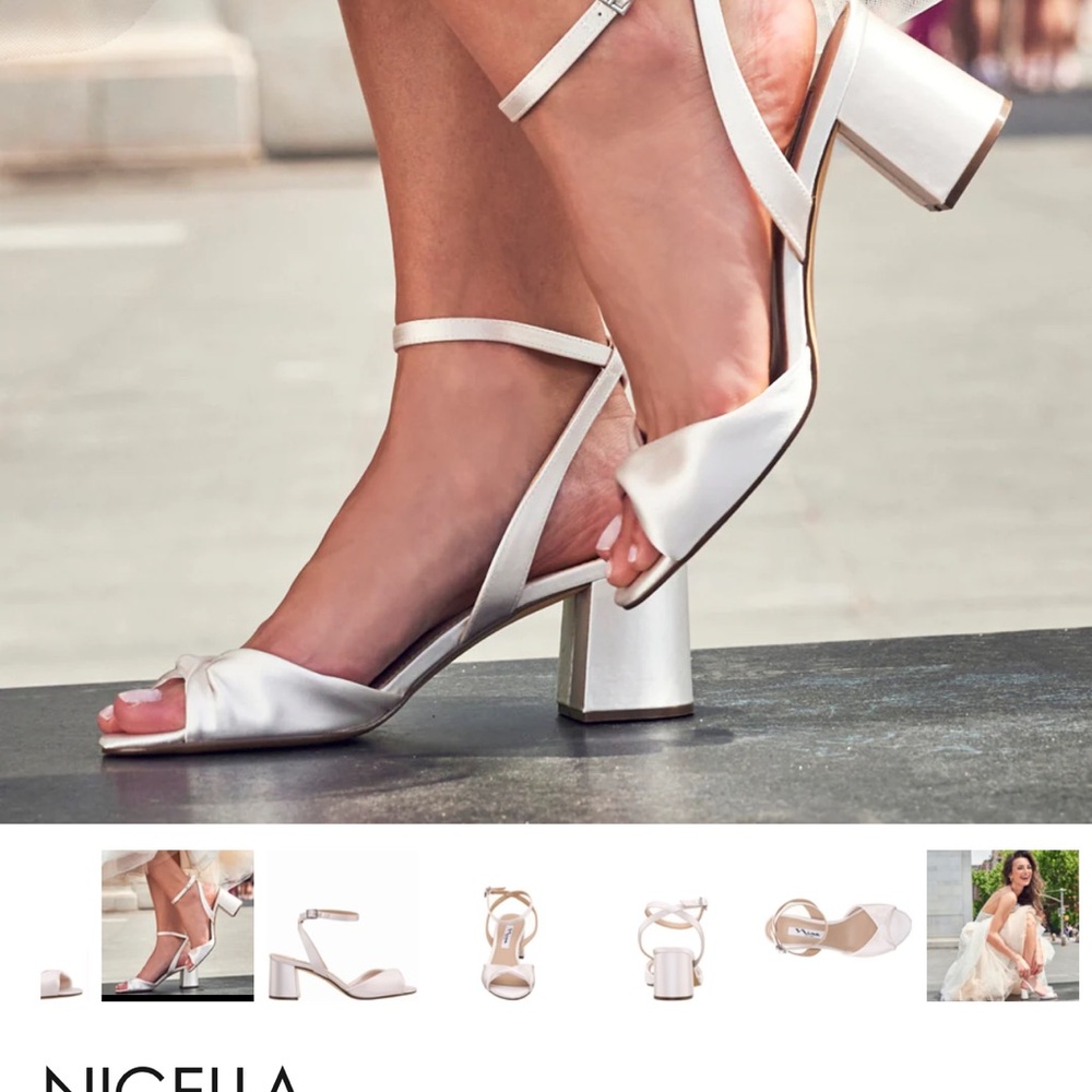 Women's Ivory satin heel-  BRAND NEW